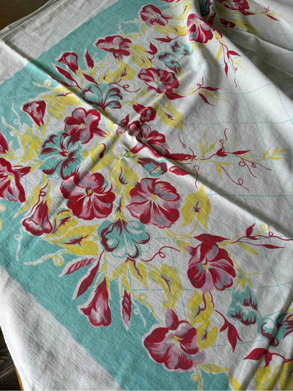 Vintage Flower Tablecloth